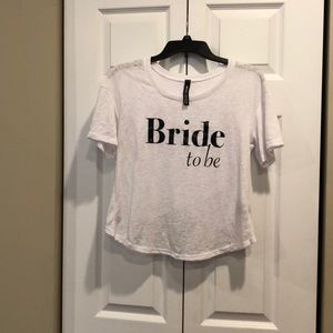 Bride to be tee crop cross back